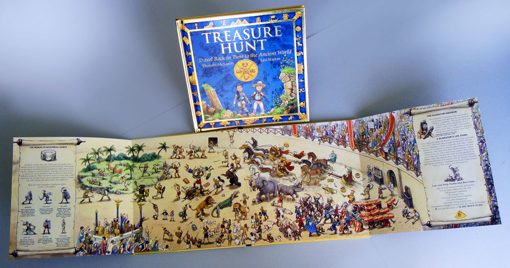 Treasure Hunt Book opened up